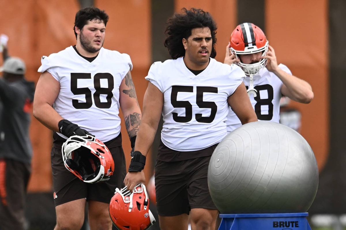  First-round pick Spencer Fano (55) will have high expectations right away. (Ken Blaze-Imagn Images)