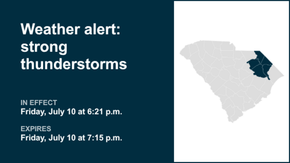 UPDATE: Weather alert for strong thunderstorms in Myrtle Beach area and Dillon County 