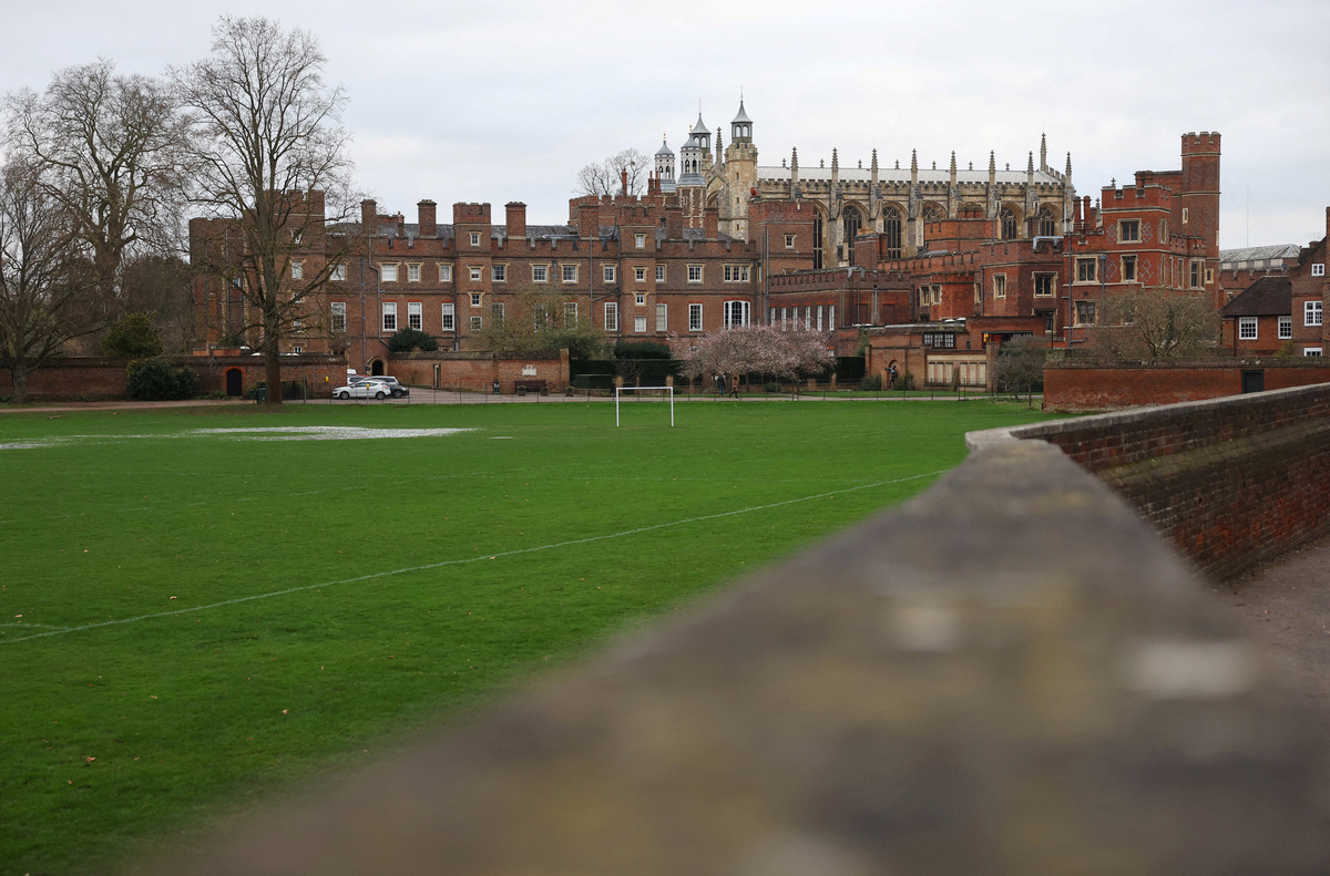 FILE PHOTO: A general view of Eton College, where start of the academic term at the private boarding school has been delayed over a risk of sewers flooding following heavy rainfall after Storm Henk, in Eton, Britain, January 11, 2024. REUTERS/Toby Melville/File Photo