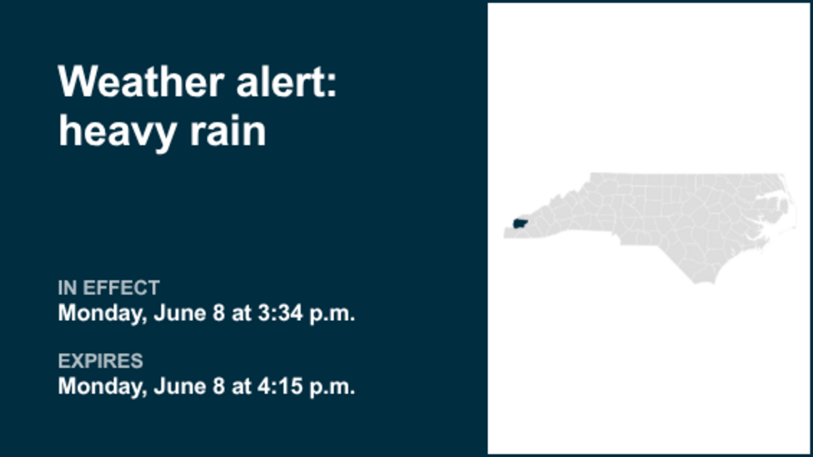 Weather alert affecting Graham County early Monday evening 