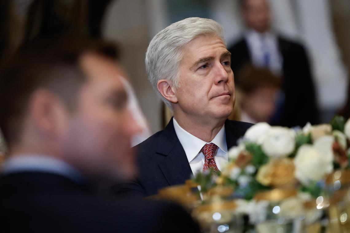  U.S. Supreme Court Associate Justice Neil Gorsuch attends a luncheon following the inauguration of U.S. President Donald Trump at the U.S. Capitol on January 20, 2025 in Washington, DC. 