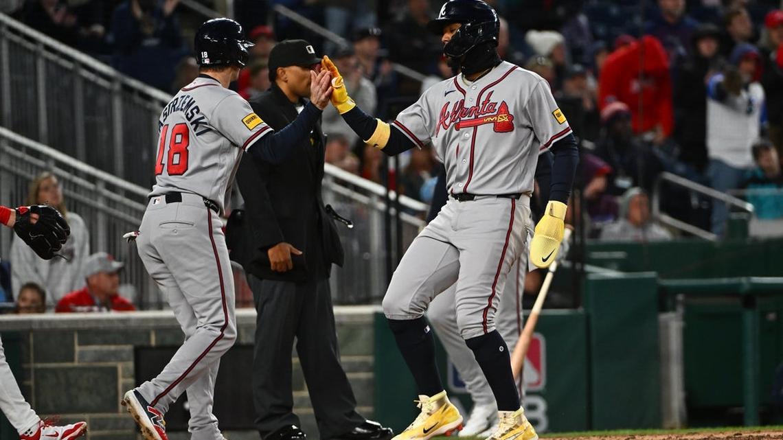 Braves ring up sixth straight win with big inning vs. Nationals