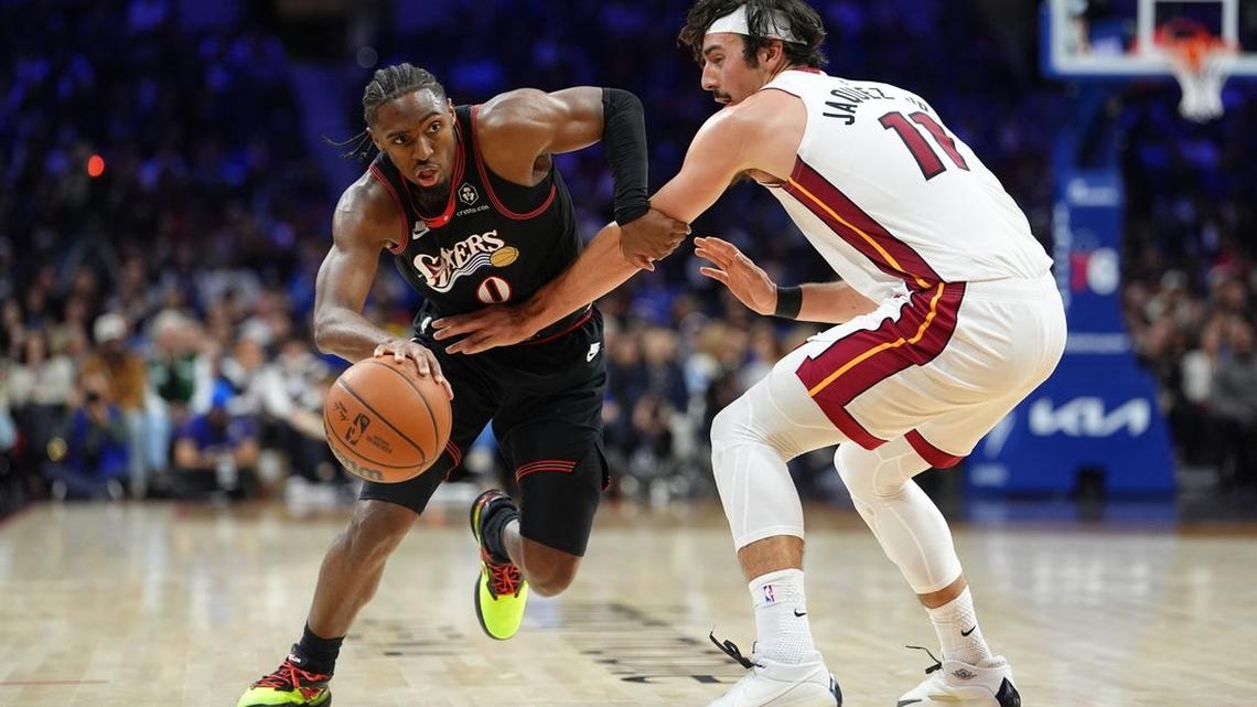 Tyrese Maxey's strong effort powers Sixers over Heat 