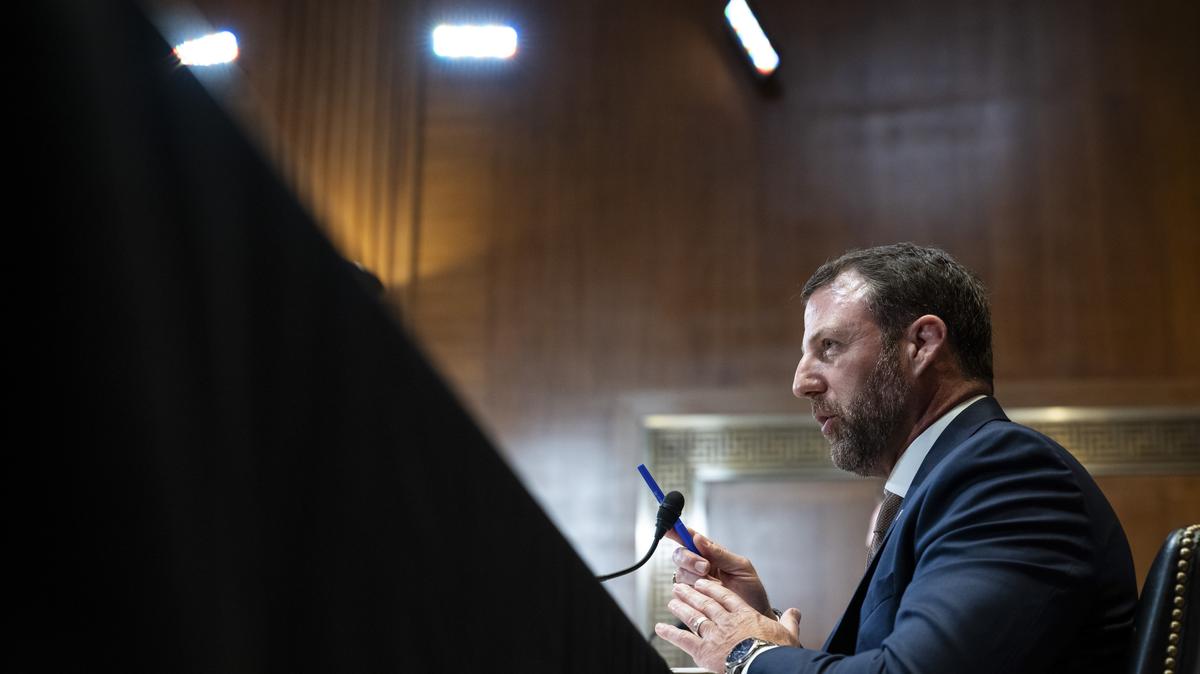 Markwayne Mullin, the secretary of the Department of Homeland Security, testifies before a Senate Homeland Security subcommittee on Capitol Hill in Washington, June 2, 2026. Mullin told lawmakers on Wednesday that his agency would be increasing the training requirements for Immigration and Customs Enforcement officers to their previous level starting this summer. (Haiyun Jiang/The New York Times)