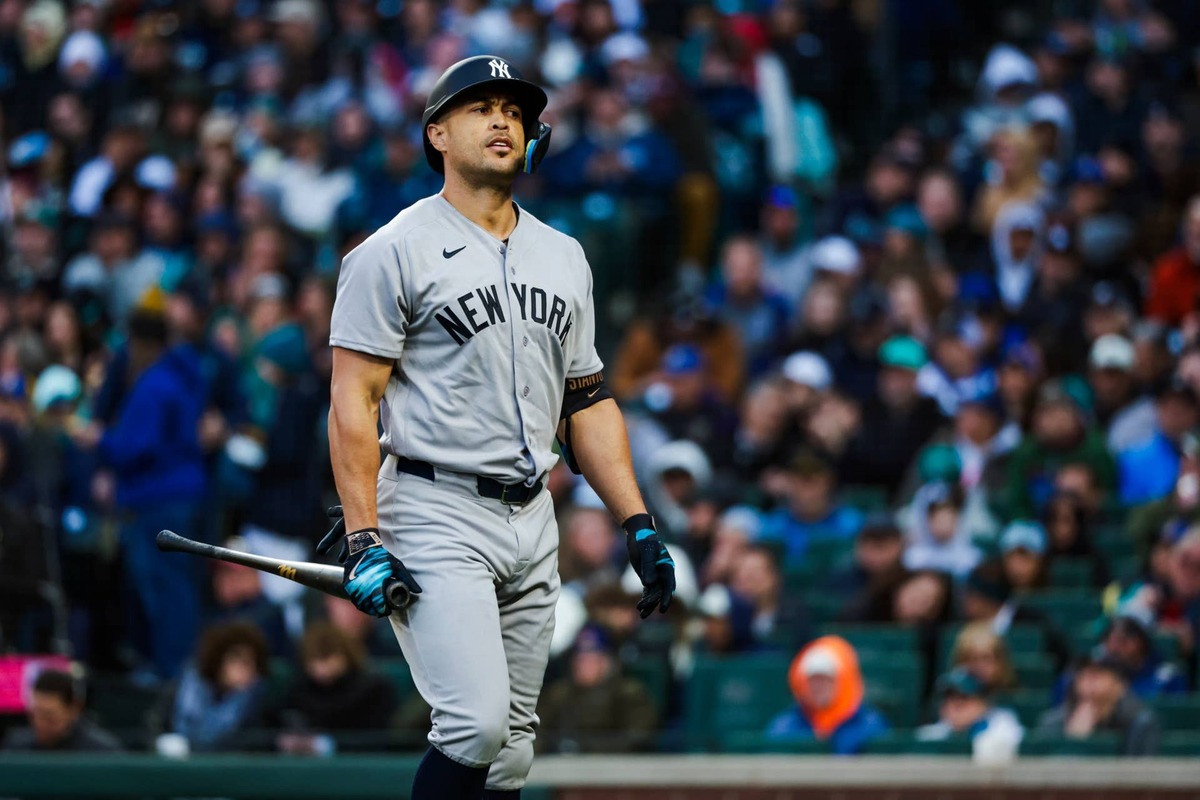  New York Yankees designated hitter Giancarlo Stanton (27)