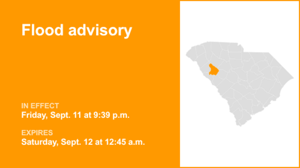 UPDATE: Flood advisory for Greenwood County expected to expire at 12:45 a.m. 