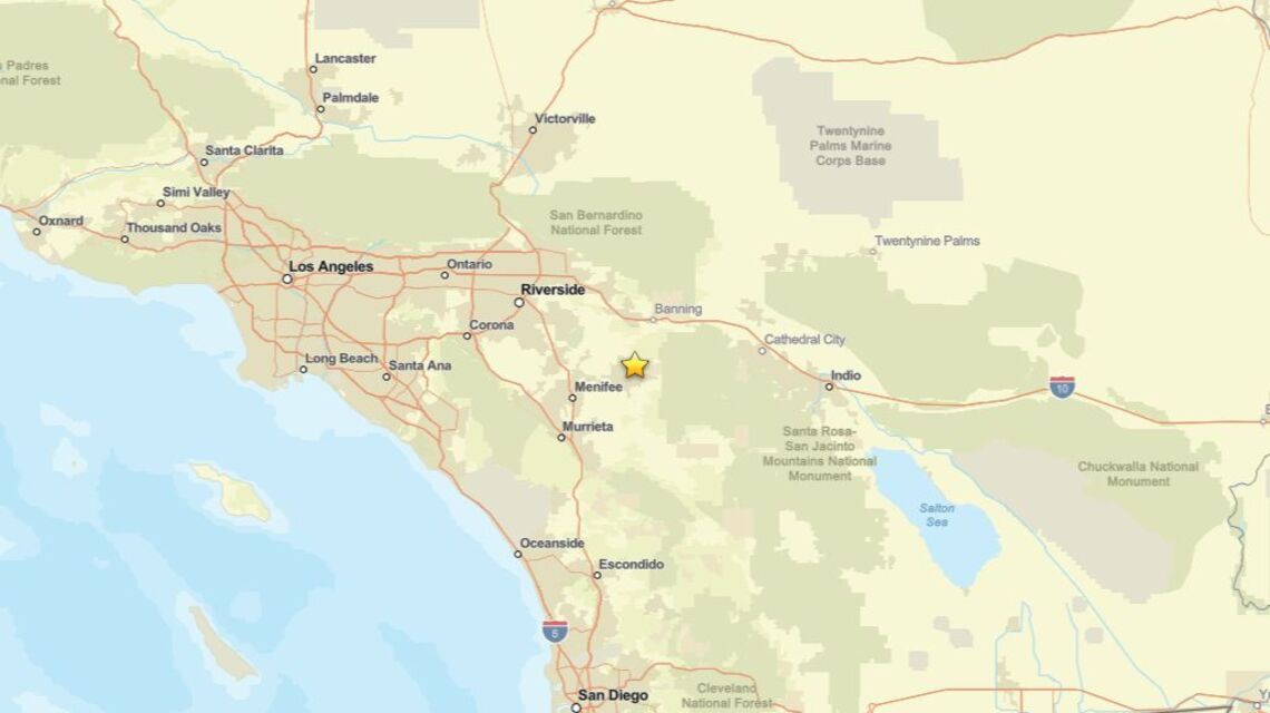 Update: Earthquake shakes region near San Jacinto, CA on June 2 - 2.5 magnitude registered 