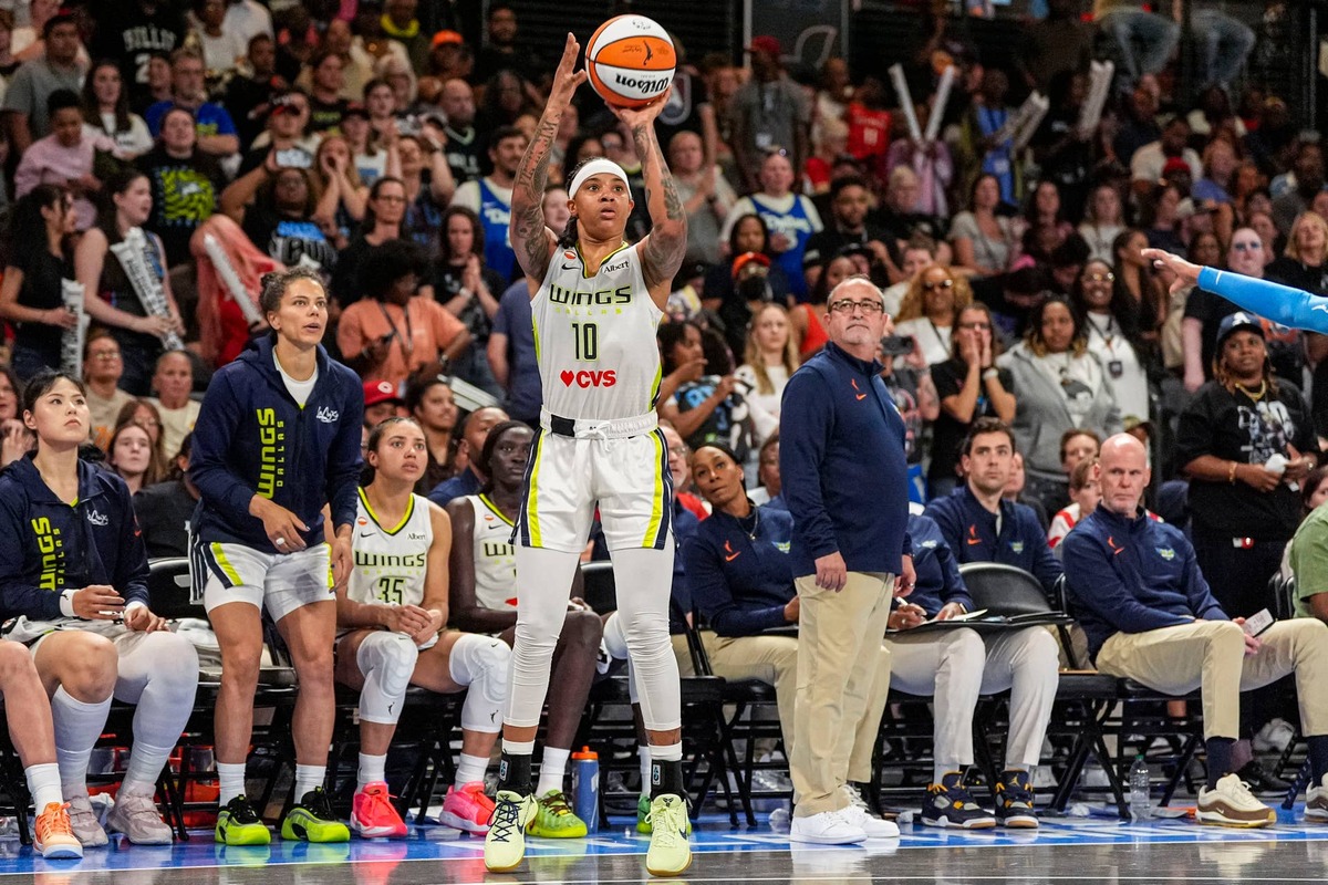  Dallas Wings guard Aziaha James (10) Dale Zanine-Imagn Images