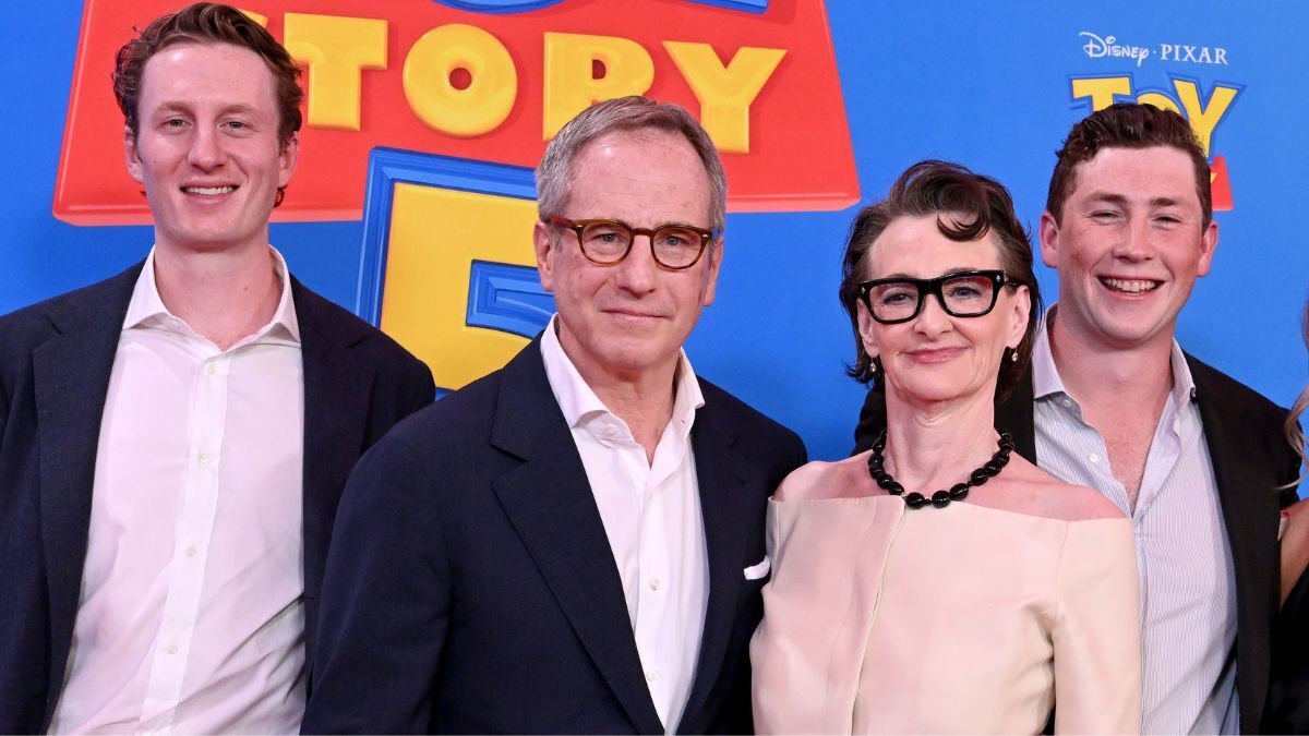 Richard Burke, Joan Cusack and their two sons in 2026Getty