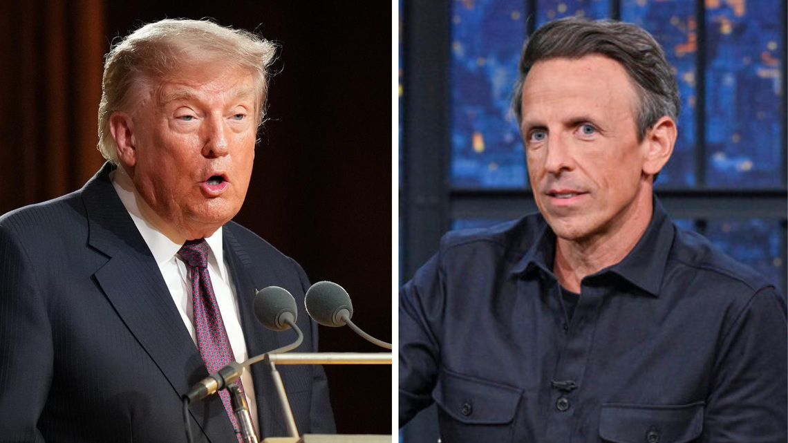 Seth Meyers, 'Daily Show' react to Trump's viral Lindsey Graham eulogy 