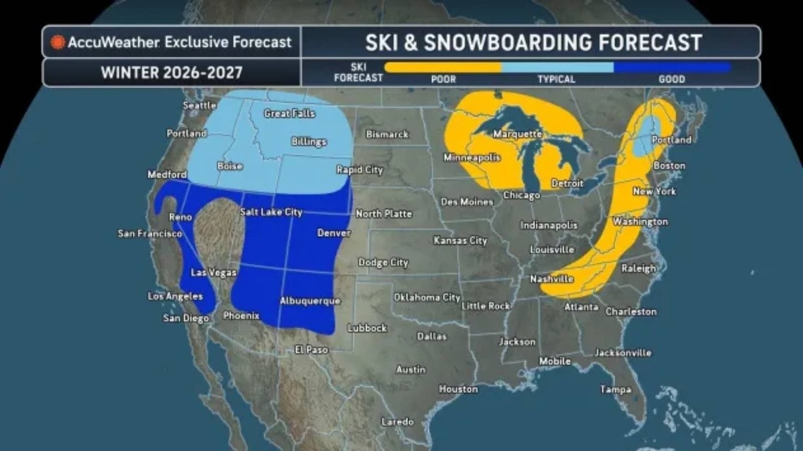 Major Winter Snowfall Predicted Across 6 US States, AccuWeather Warns 