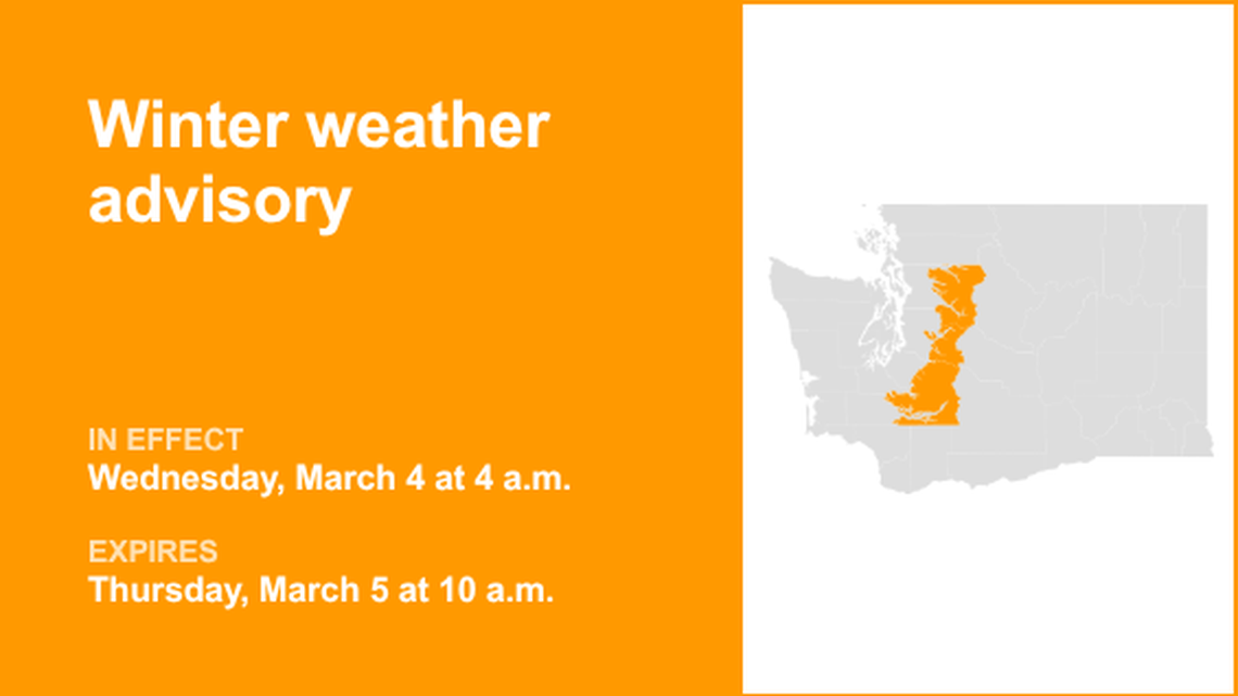 UPDATE: Winter weather advisory active for Cascades of Southern King County 