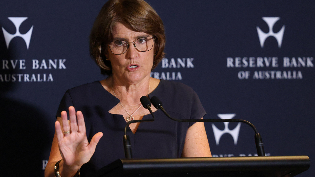 Governor of the Reserve Bank of Australia Michele Bullock speaks during a press conference, in Sydney, Australia, March 17, 2026. REUTERS/Hollie Adams