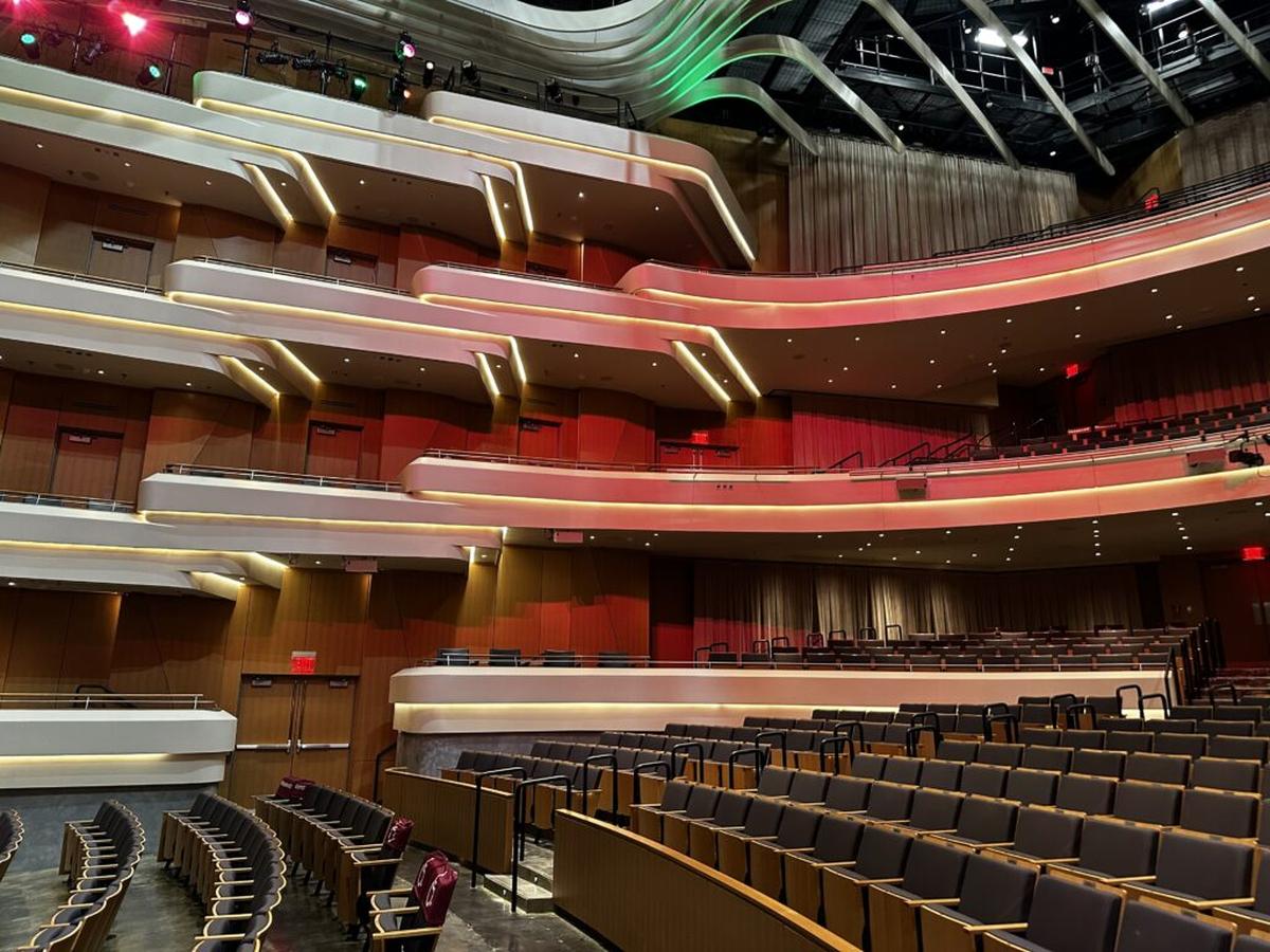  The design of the 1300-seat theatre guarantees a great view from every seat. Photo credit: Cathy Bennett Kopf 