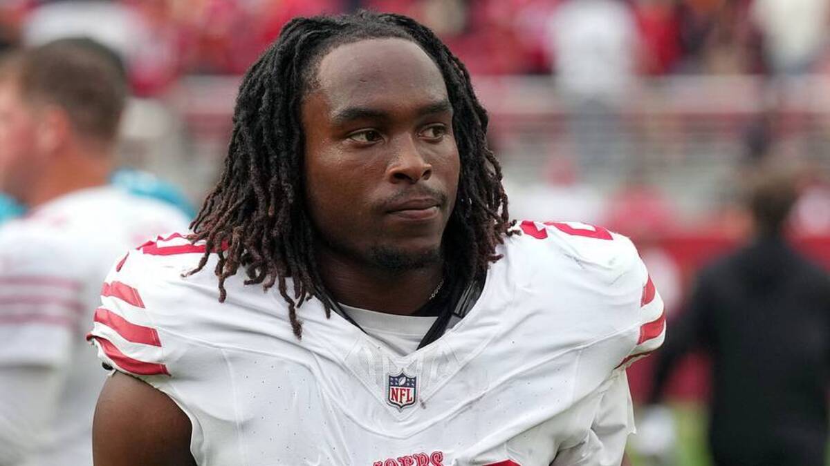  Sep 28, 2025; Santa Clara, California, USA; San Francisco 49ers cornerback Upton Stout (20) after the game against the Jacksonville Jaguars at Levi's Stadium. Mandatory Credit: Darren Yamashita-Imagn Images | IMAGN IMAGES via Reuters Connect 