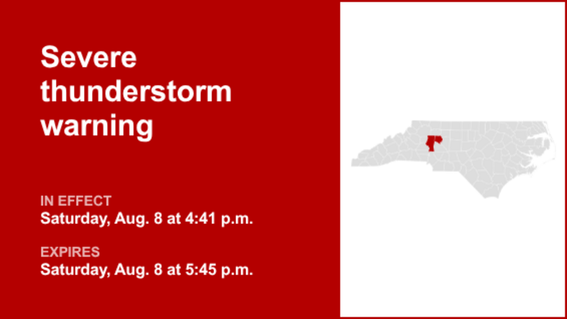 UPDATE: Prepare for quarter-sized hail with thunderstorms in Davie and Iredell counties 