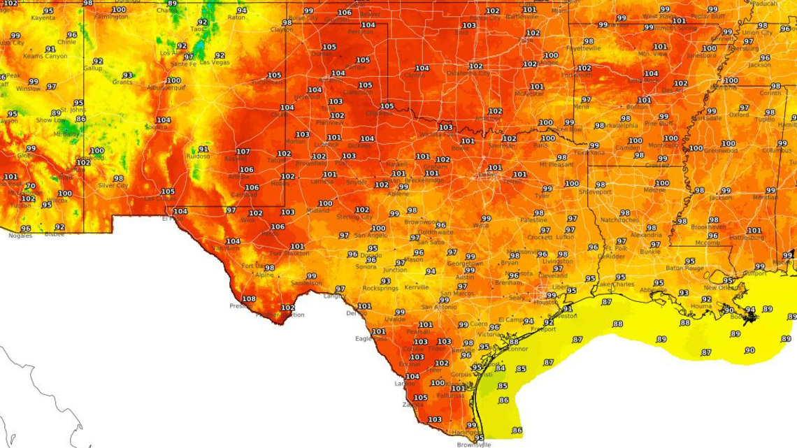 Triple-digit heat grips Texas this week as heat advisories expand 