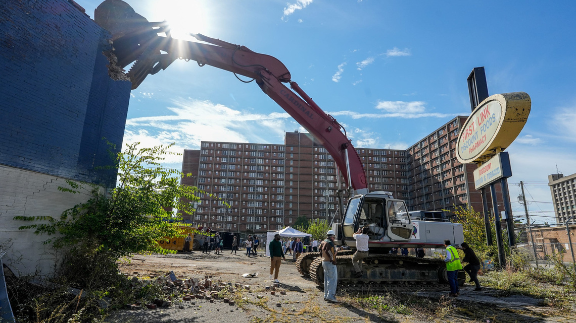 Demolition of old grocery store to build affordable housing underway