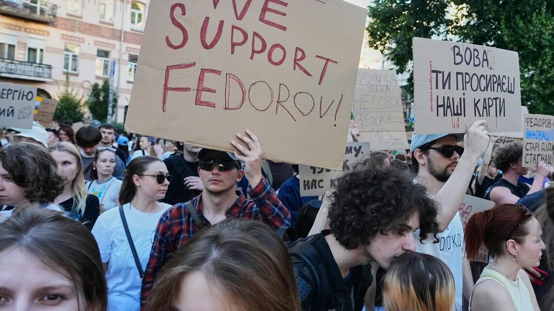 Amid grinding war, protesting Ukrainians still want their voices and values heard at home 