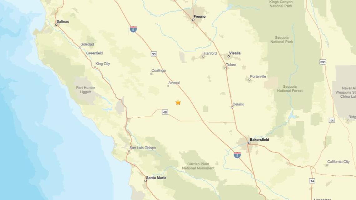 2.2 magnitude earthquake reported close to Kettleman City, CA on March 18 