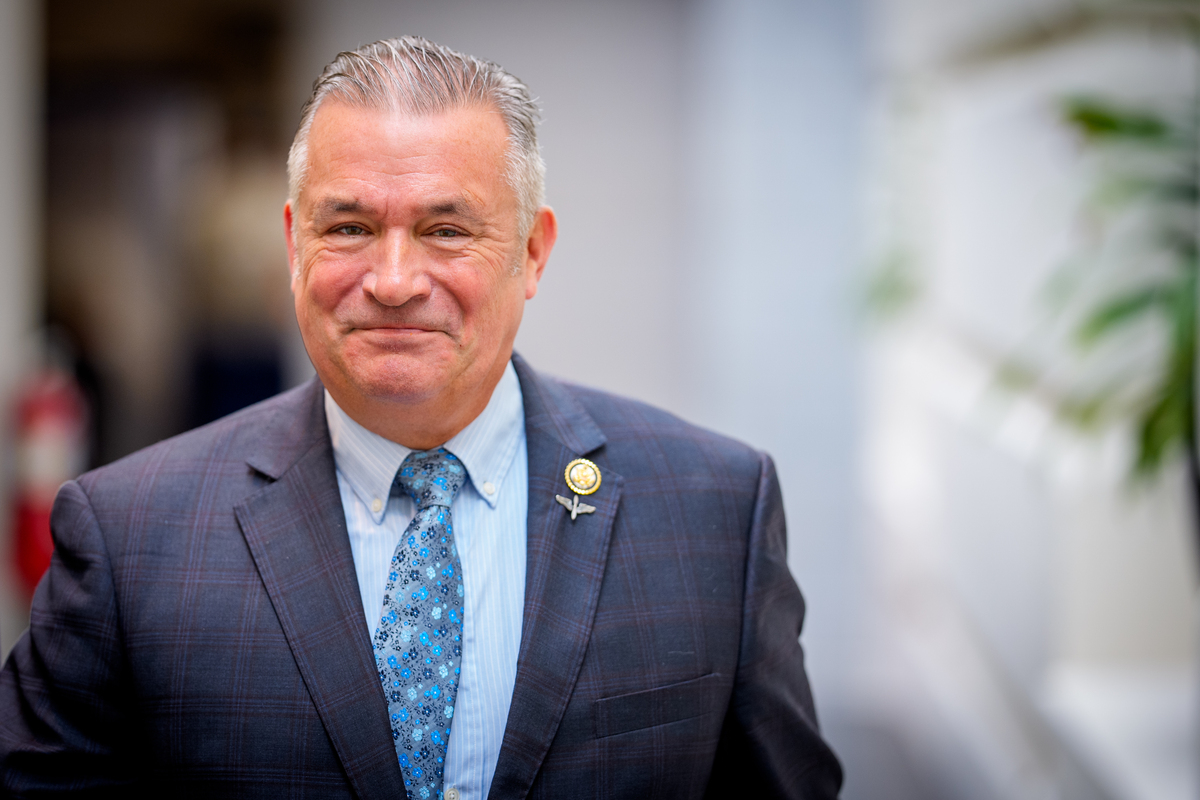  Rep. Don Bacon (R-NE) arrives for a House Republican conference meeting at the U.S. Capitol on May 6, 2025 in Washington, DC. 