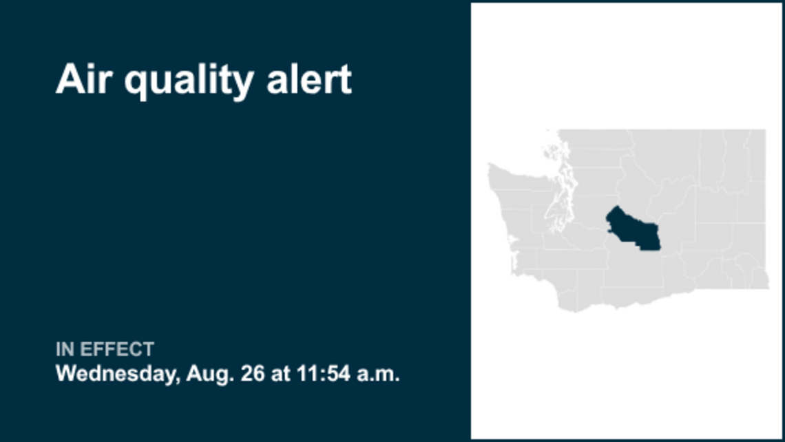 Air quality alert for Kittitas County for Thursday