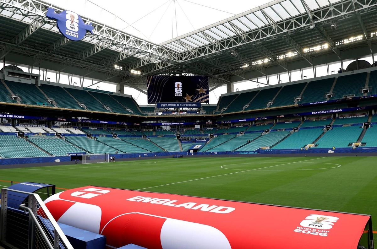  A general view inside the stadium is seen before the FIFA World Cup 2026 Quarter Final match between Norway and England at Miami Stadium on July 11, 2026. (Photo by Eddie Keogh - The FA/The FA via Getty Images)