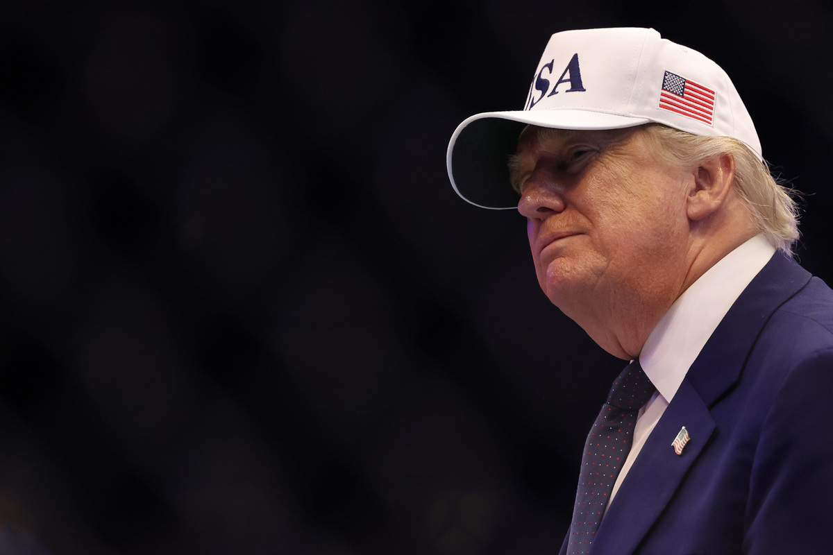 President Donald Trump attends the UFC Freedom 250 on the White House South Lawn in Washington, DC, on his 80th birthday, June 14, 2026.