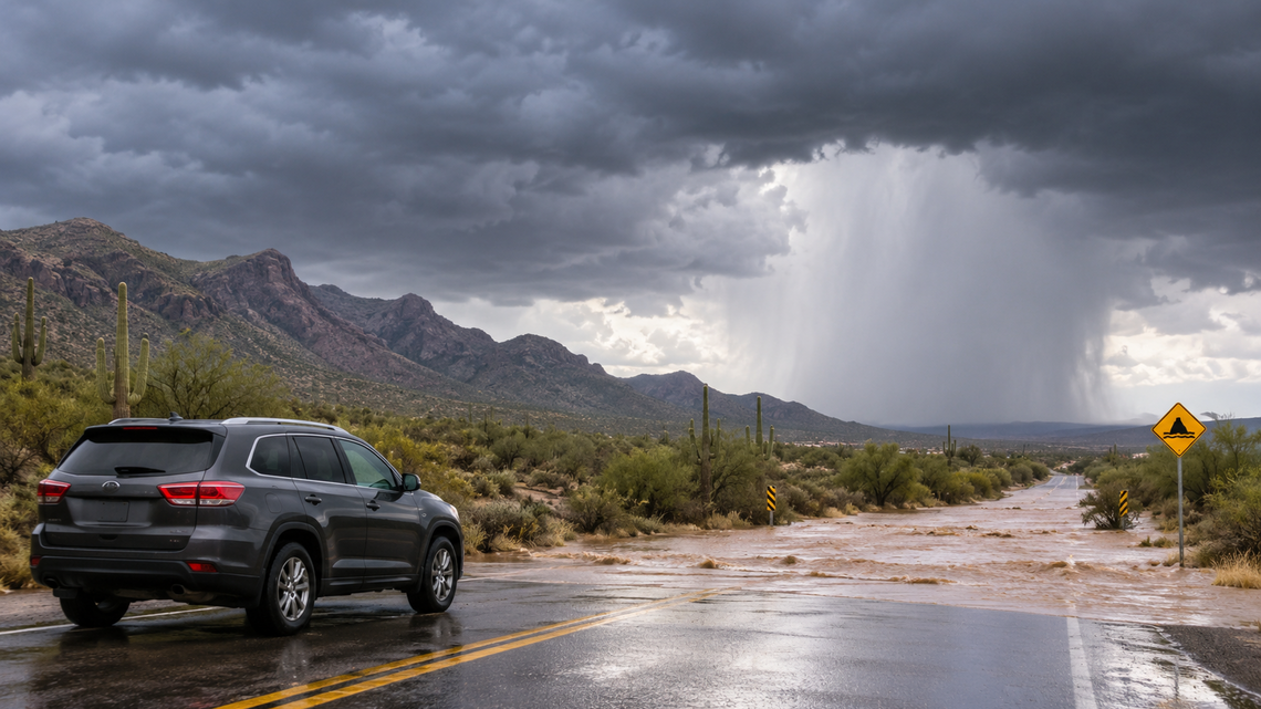 Monsoon Flash Flooding Slams Arizona: I-10 and I-8 Drivers Warned as Storms Surge Through Midweek 