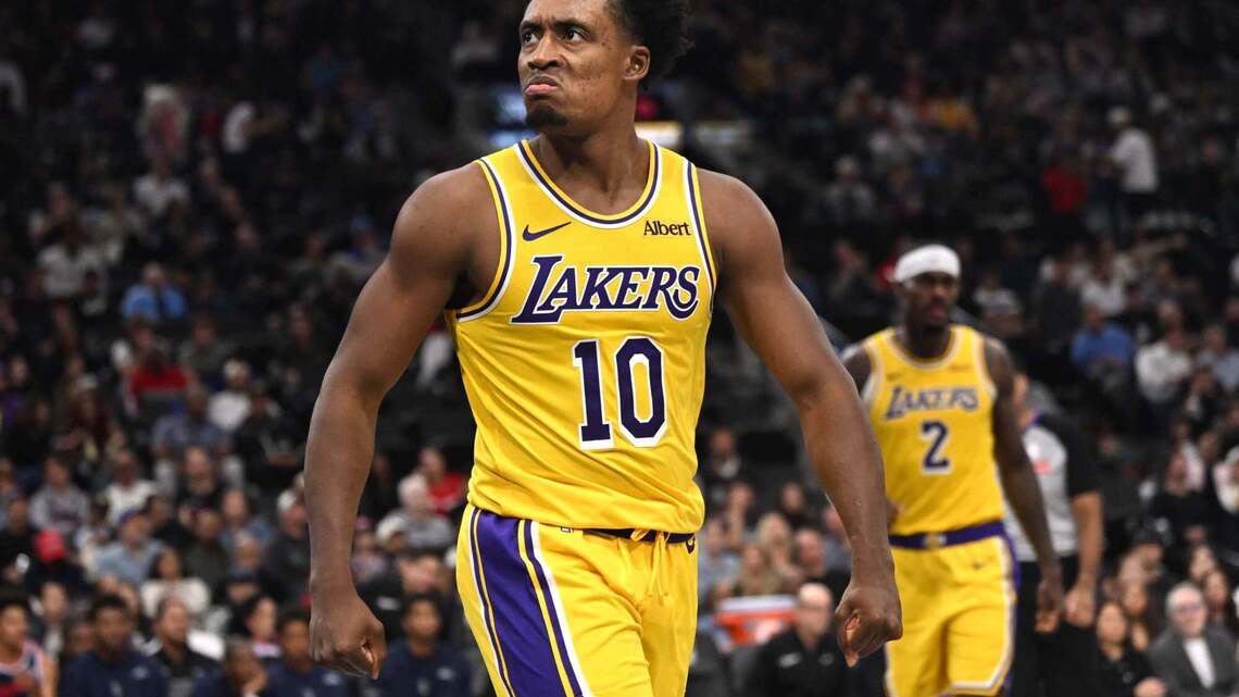 Lakers' Collin Sexton makes mark with intense display in victory over Clippers 