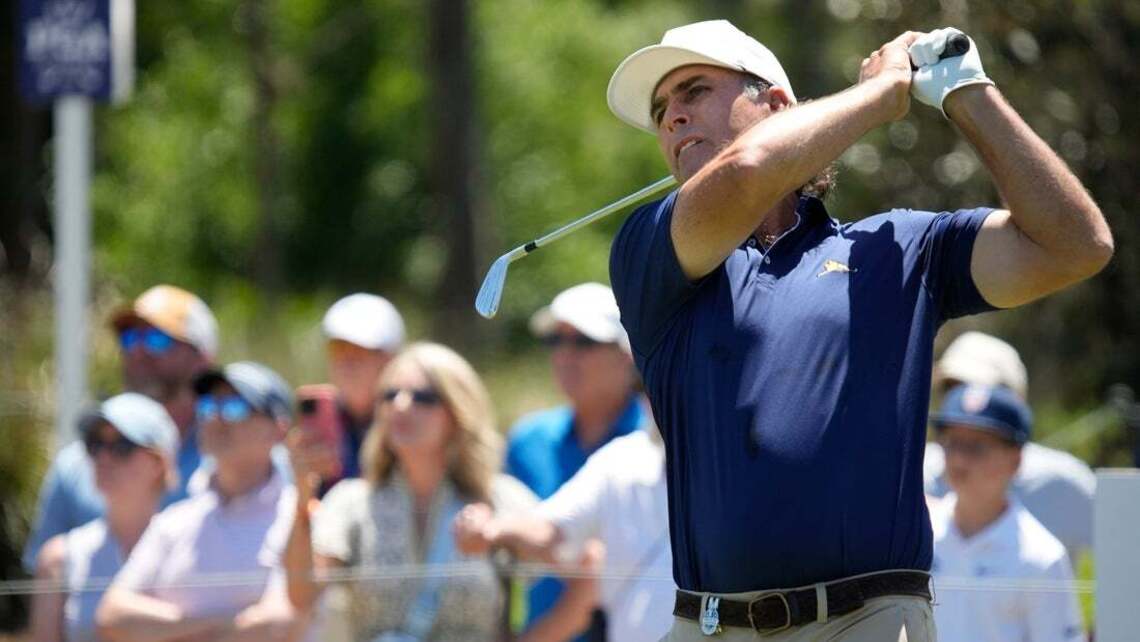 Qualfier Mathew Goggin takes 1-stroke lead at Furyk & Friends