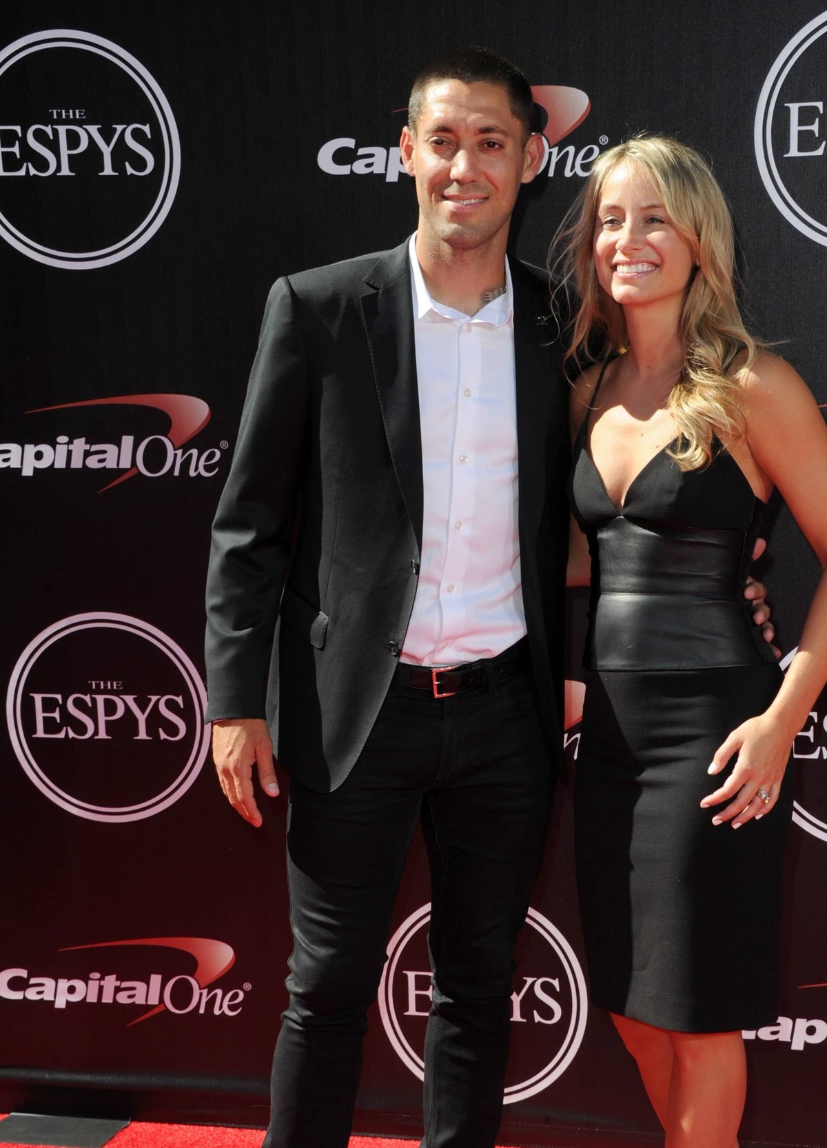  LOS ANGELES, CA - JULY 16: US soccer player Clint Dempsey (L) and Bethany Dempsey attend the 2014 ESPY Awards at Nokia Theatre L.A. Live on July 16, 2014 in Los Angeles, California. (Photo by Allen Berezovsky/WireImage) 