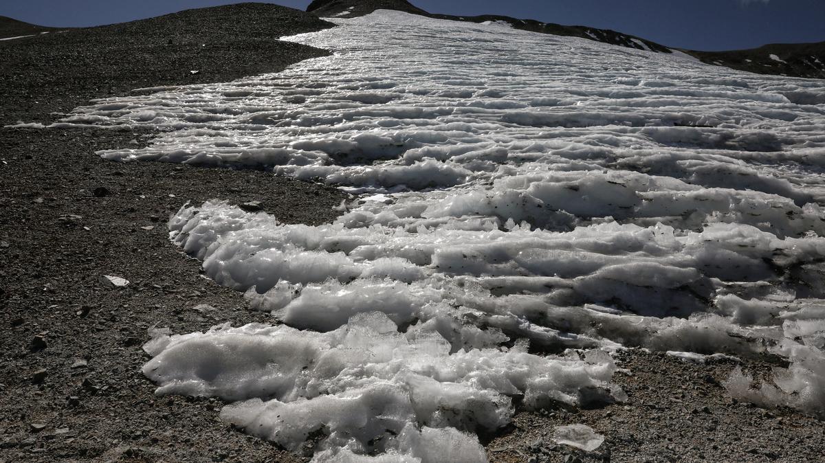 FILE PHOTO: A view shows the Iver glacier in the Andes mountain range. Rising global temperatures due to climate change have led the glacier to retreat and the permafrost to melt. REUTERS/Ivan Alvarado S/File Photo