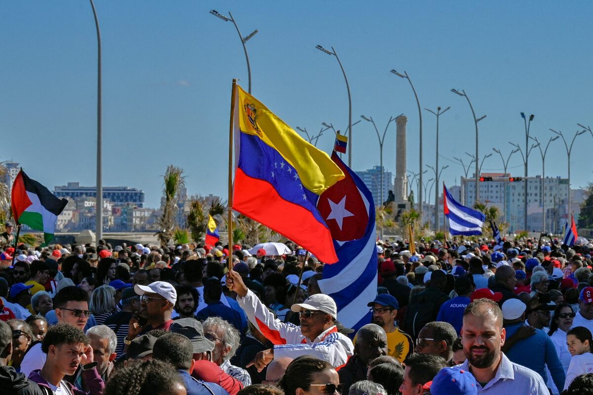  Cubans gather in support of Venezuelan leader Nicolas Maduro in Havana on Jan. 3, 2026. Adalberto Roque/AFP via Getty Images 
