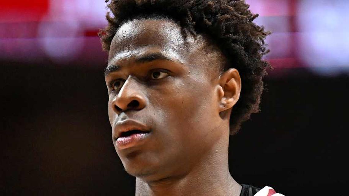  Jan 31, 2026; Tallahassee, Florida, USA; Florida State Seminoles forward Thomas Bassong (3) during the second half against the Stanford Cardinal at Donald L. Tucker Center. Mandatory Credit: Melina Myers-Imagn Images | Melina Myers-Imagn Images 