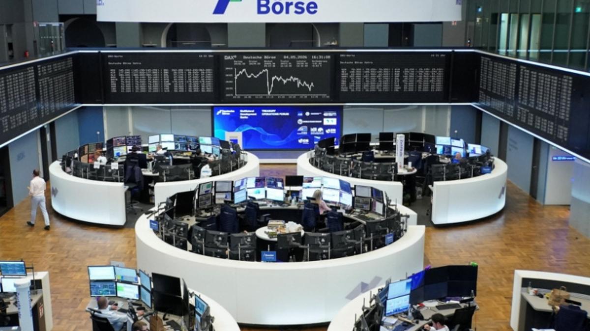 The German share price index DAX graph is pictured at the stock exchange in Frankfurt, Germany, May 4, 2026.     REUTERS/staff