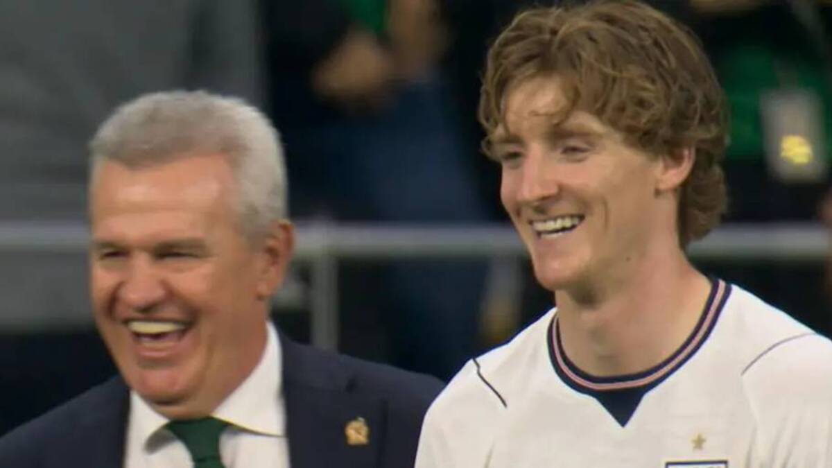  Javier Aguirre (left) and Anthony Gordon went viral for their interaction. | BBC 