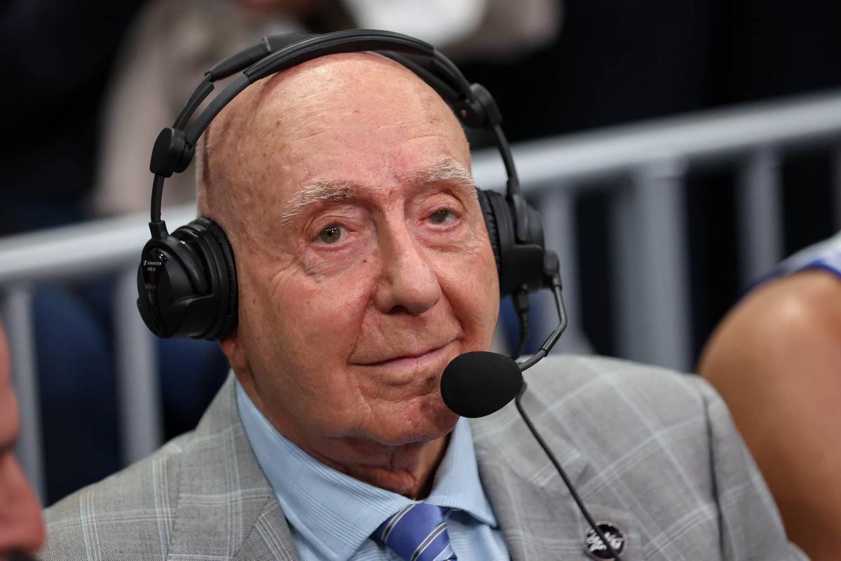  Dick Vitale during the coverage of the Texas Longhorns - Duke Blue Devils game in 2025 Cory Knowlton-Imagn Images