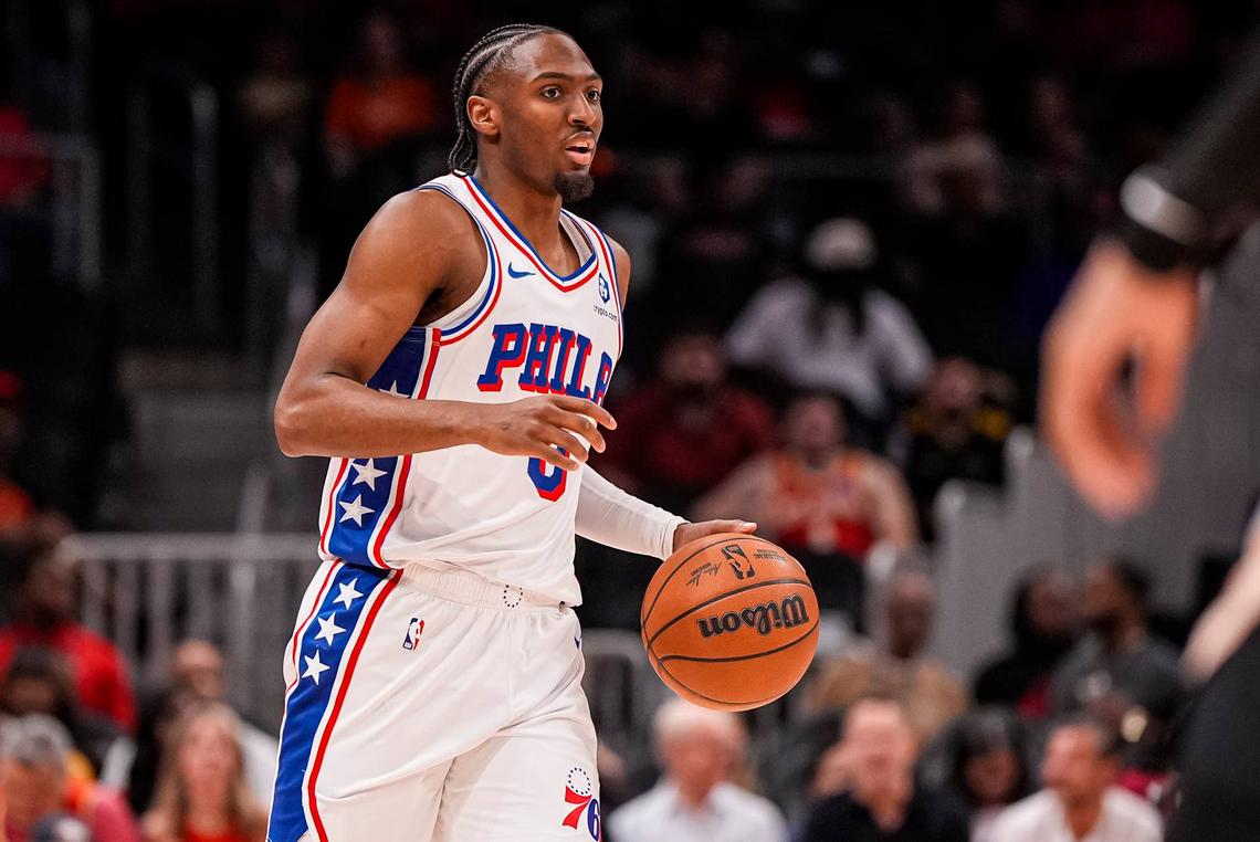  Philadelphia 76ers guard Tyrese Maxey (0) Dale Zanine-Imagn Images
