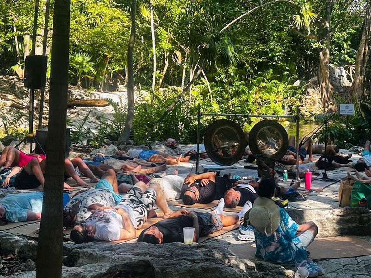  The sound healing session near the cenote ended up being one of the most unexpectedly calming experiences of our stay at Sandos Caracol Nature Resort in Playa del Carmen. Photo credit: Shelly Peterson 