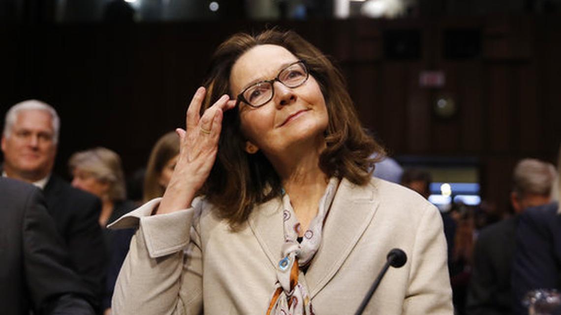 Gina Haspel at her In this May 9, 2018 confirmation hearing at the Senate Intelligence Committee on Capitol Hill in Washington.