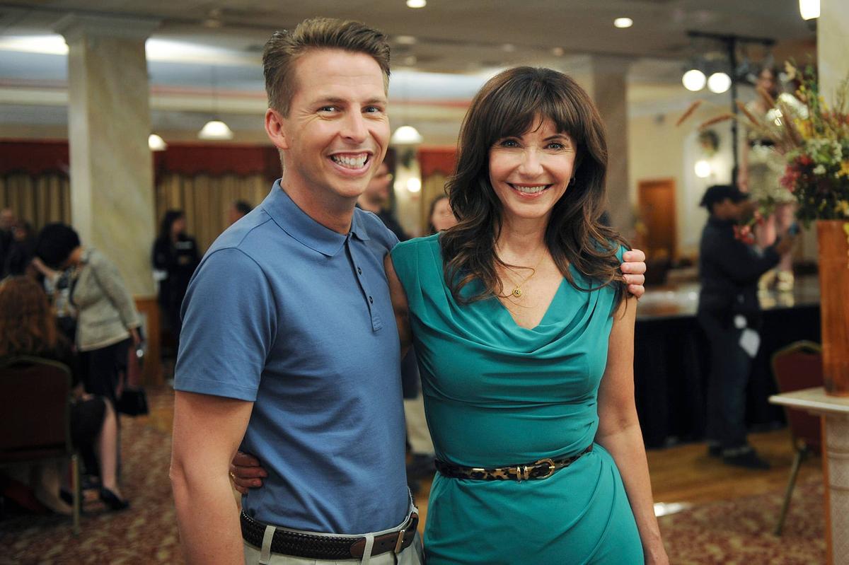  Jack McBrayer as Kenneth Parcell and Mary Steenburgen as Diana Jessup on the 30 Rock episode "Queen of Jordan 2: The Mystery of the Phantom Pooper.".