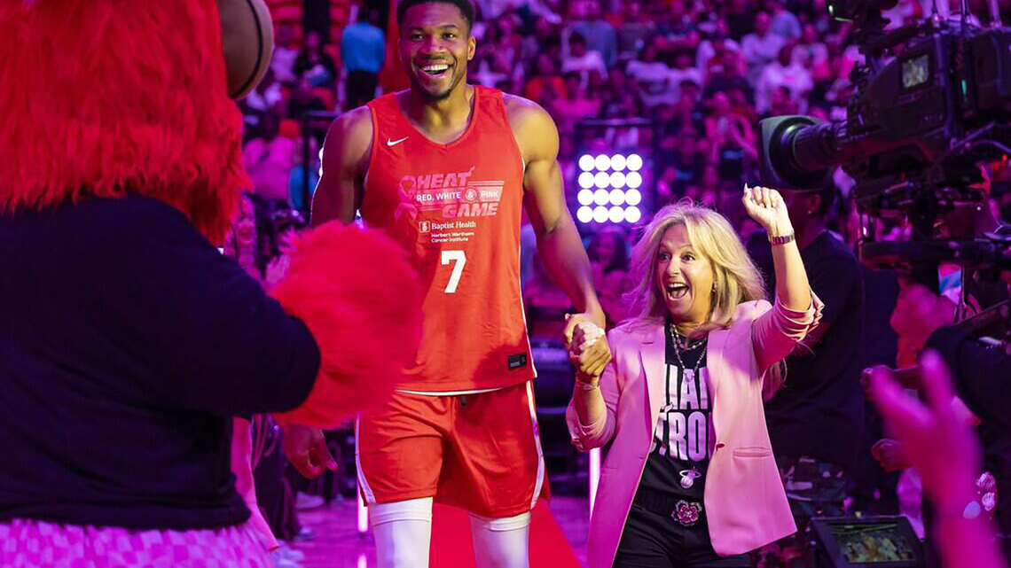 Giannis finally takes Kaseya Center court for Heat, adding buzz to benefit scrimmage, ‘It's good to be on this side' 