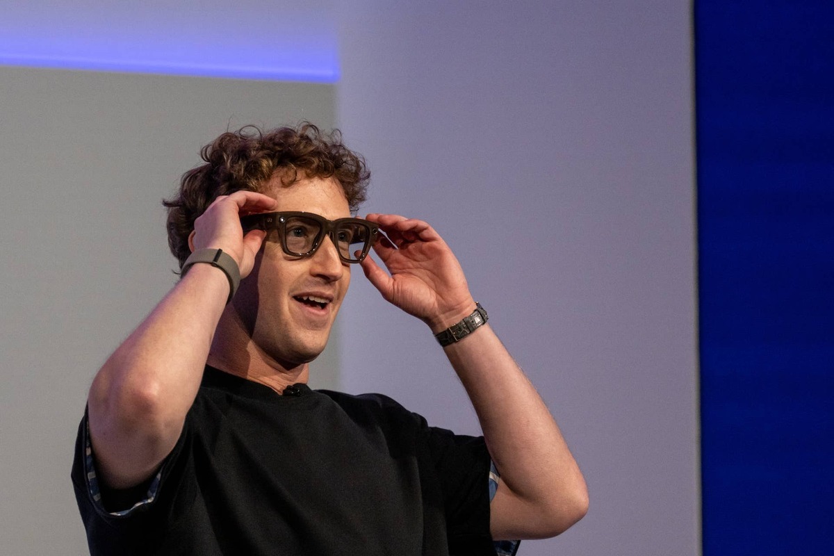 AI glasses, as worn by founder Mark Zuckerberg, are just one of Meta Platform's latest billion-dollar bets. (David Paul Morris/Bloomberg via Getty Images) 