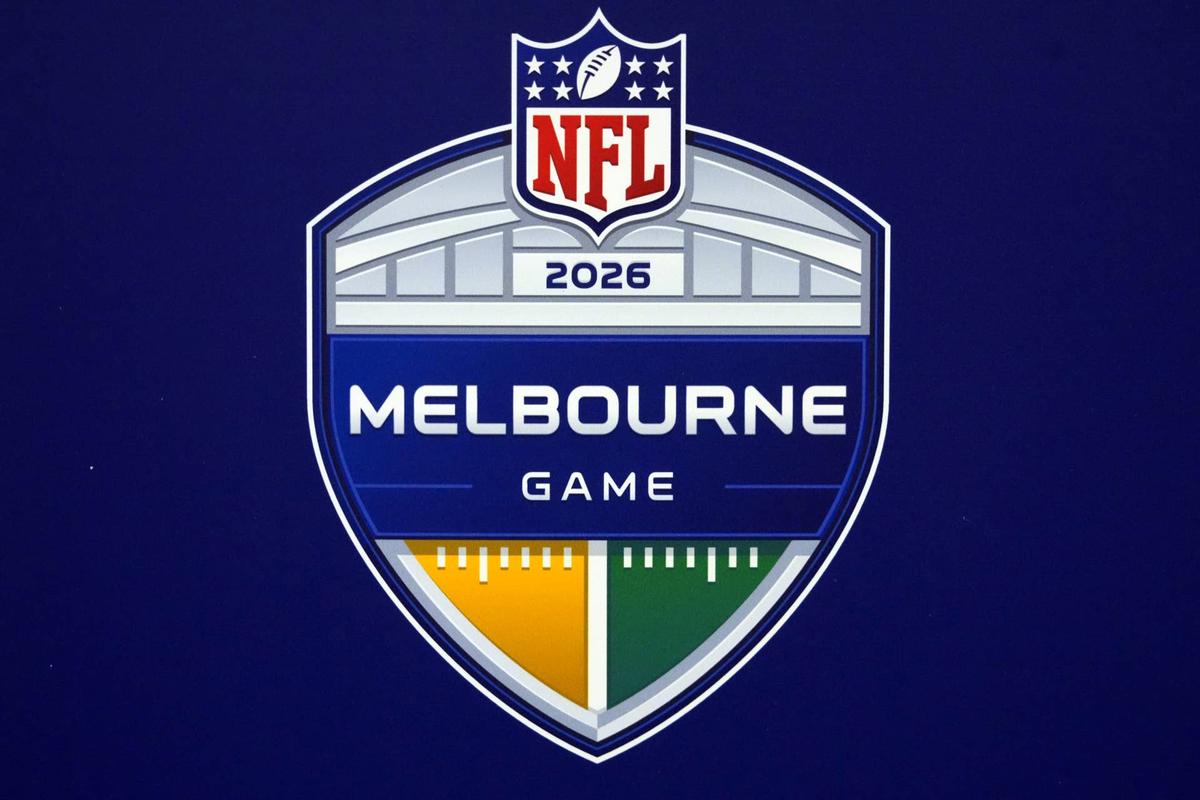  The logo for the 2026 NFL Melbourne game Kirby Lee-Imagn Images