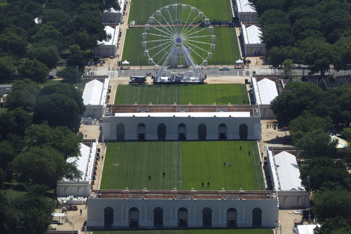 A ferris wheel on the National Mall ahead of U.S. President Donald Trump's opening remarks for the Great American State Fair, near the U.S. Capitol in Washington, D.C., U.S., June 24, 2026. REUTERS/Tom Brenner