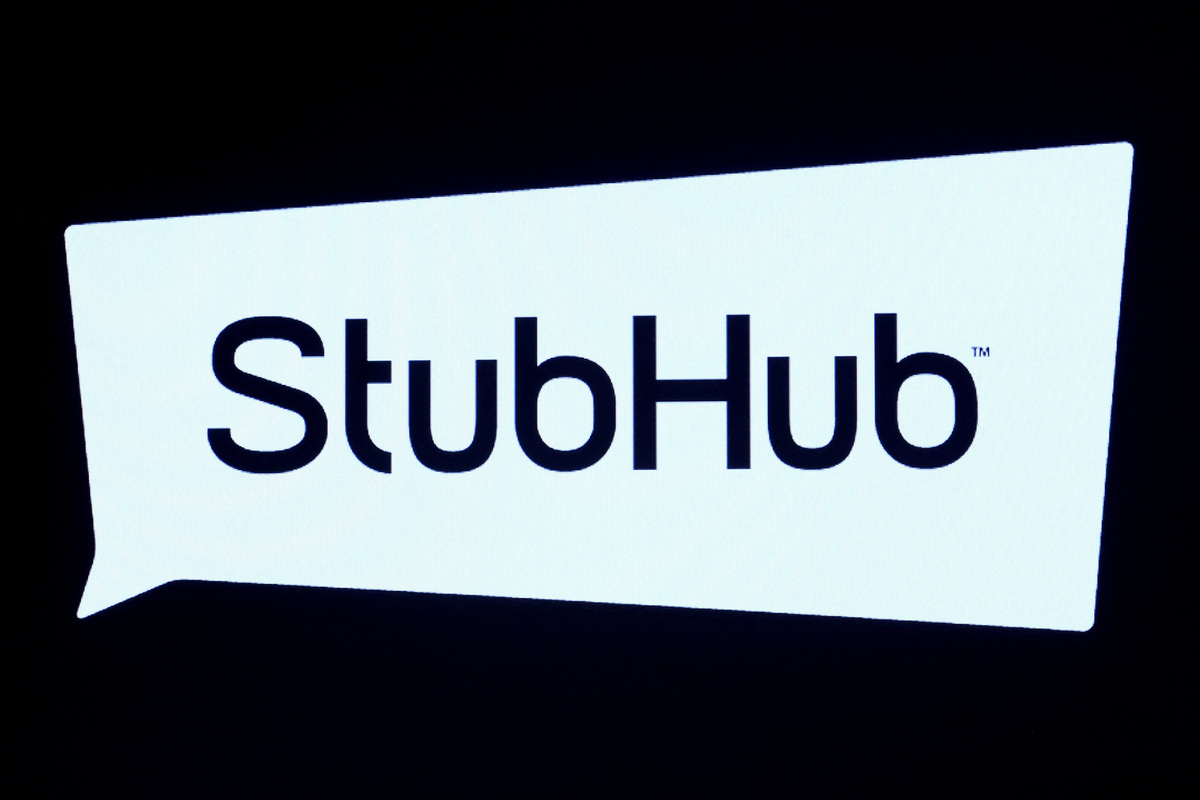 The company logo for Ticket reseller StubHub, is displayed on a screen at the New York Stock Exchange (NYSE) in New York City, U.S., September 17, 2025.  REUTERS/Brendan McDermid