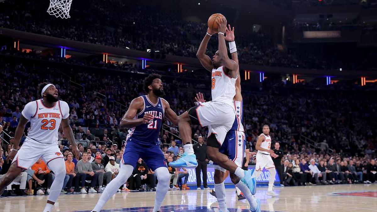  The Knicks took advantage of Joel Embiid's defensive liabilities in their comfortable Game 1 win. | Brad Penner-Imagn Images 