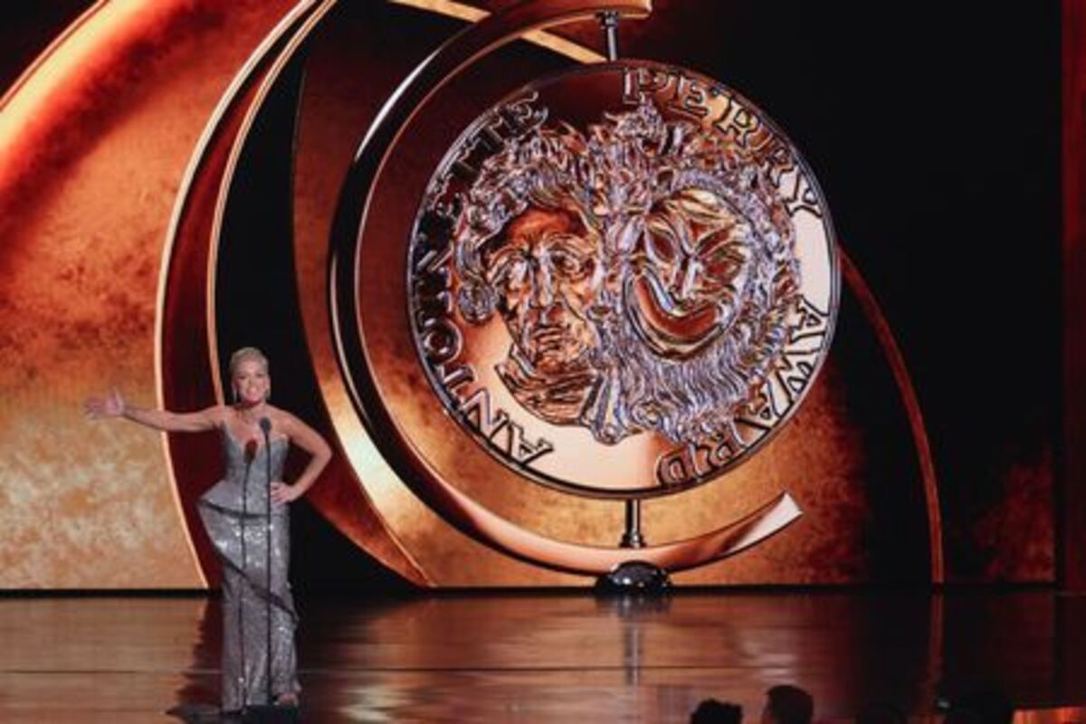 Pink speaks during the 79th Annual Tony Awards in New York City, U.S., June 7, 2026. REUTERS/Brendan Mcdermid
