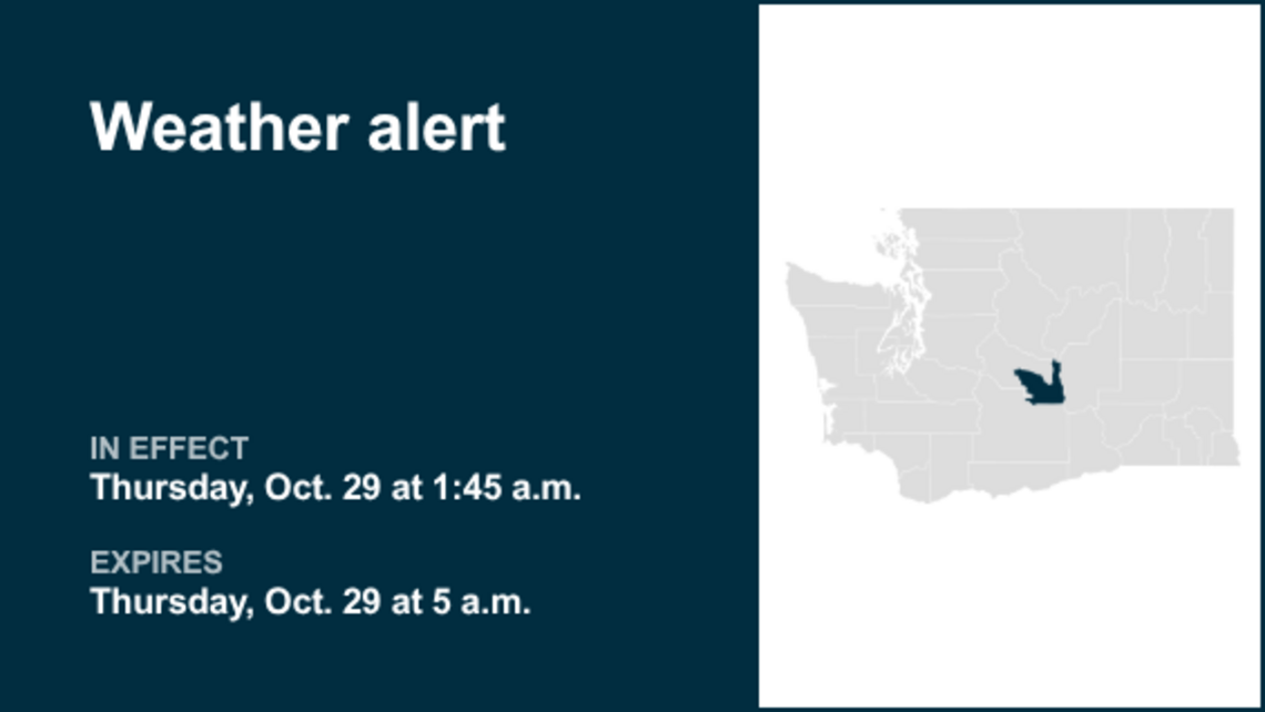 UPDATE: Weather alert affecting Kittitas Valley Thursday morning 